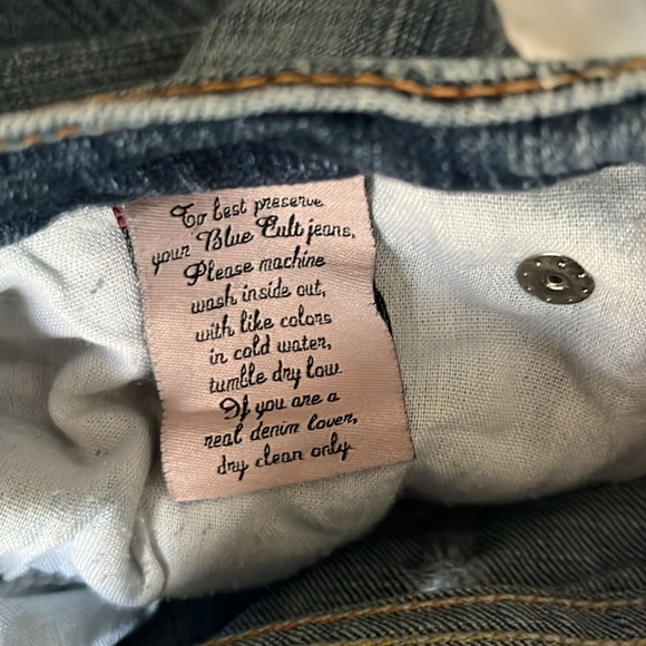 Blue cult Sz 27 low rise, bootcut, rare - Picture 7 of 7